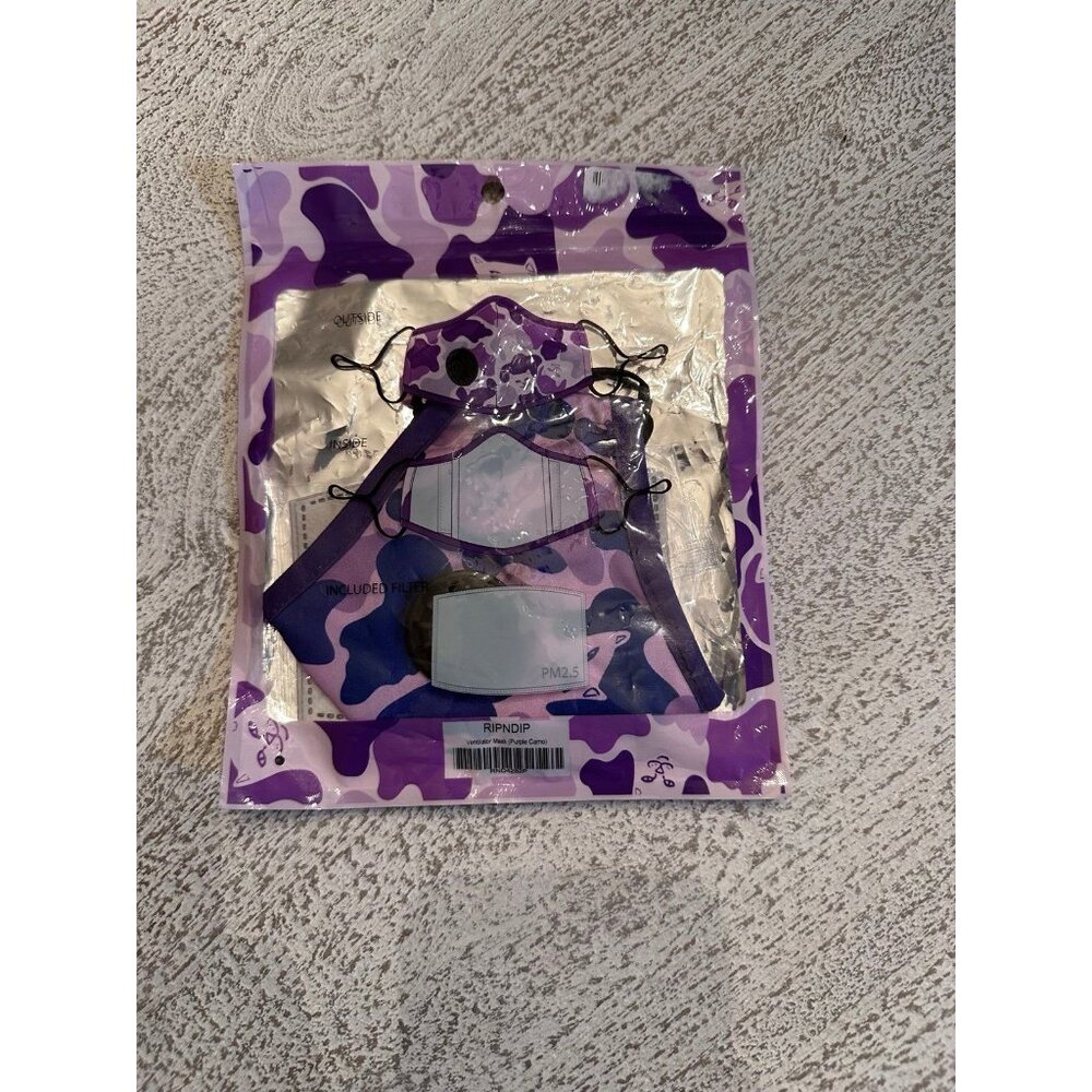 Ripndip invisible camo purple face mask